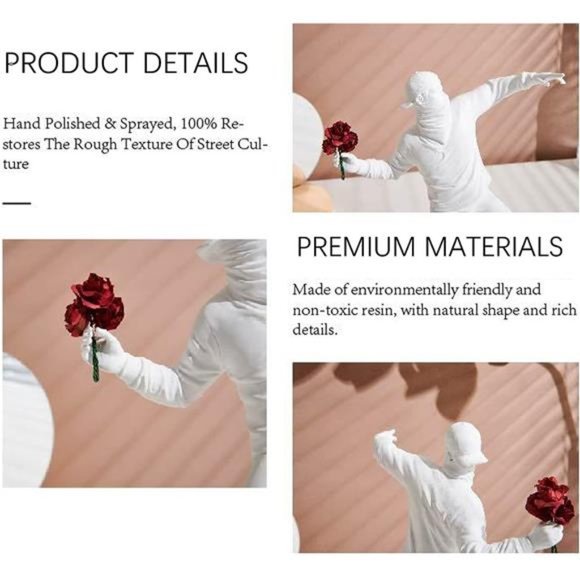 NEW - Home Decor Shelf Decor Accents Flower Sculpture for Modern Decoration - Picture 5 of 9